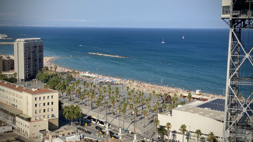 Barceloneta beach and the Mediterranean